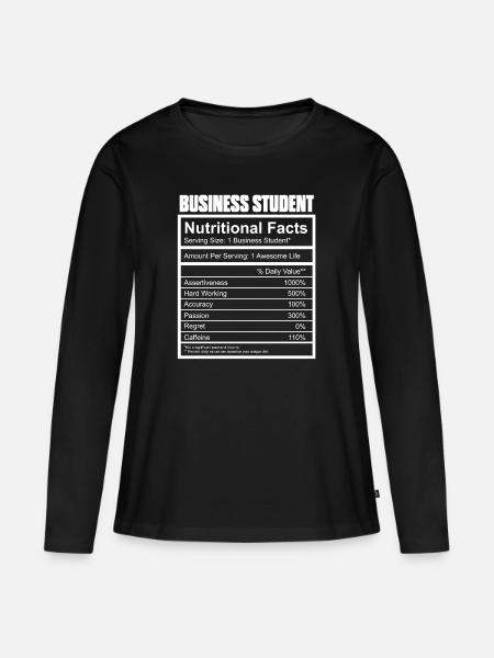 BWL Student - Frauen Premium Bio Langarmshirt - Schwarz