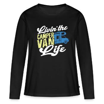Camper van - Women's Premium Organic Long Sleeve Shirt - black - Front - Julia (174cm)