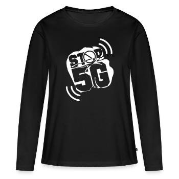 Strahlung 5G Gegner Anti 5G 5G Stoppen Technologie - Frauen Premium Bio Langarmshirt - Schwarz - Vorne - Julia (174cm)