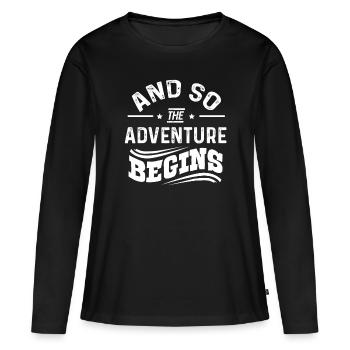 Reisen - Frauen Premium Bio Langarmshirt - Schwarz - Vorne - Julia (174cm)