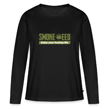 Weed weed - Women's Premium Organic Long Sleeve Shirt - black - Front - Julia (174cm)