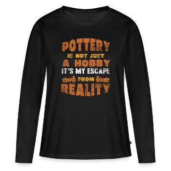 Töpfern - Frauen Premium Bio Langarmshirt - Schwarz - Vorne - Julia (174cm)