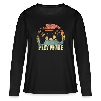 Gamer - Women's Premium Organic Long Sleeve Shirt - black - Front - Julia (174cm)