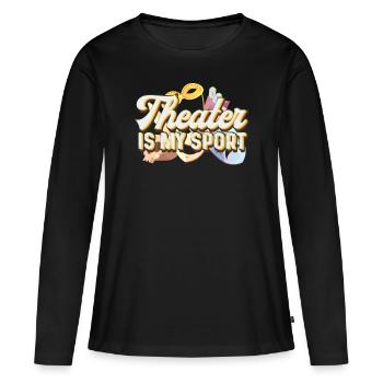 Théâtre théâtre - T-shirt manches longues Premium bio Femme - noir - Devant - Julia (174cm)
