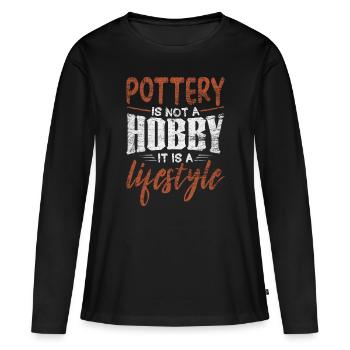 Töpfern - Frauen Premium Bio Langarmshirt - Schwarz - Vorne - Julia (174cm)
