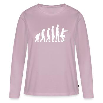 Fitness Gymnastik Gymnastik Evolution Aerobic - Frauen Premium Bio Langarmshirt - Altrosa - Vorne - Julia (174cm)