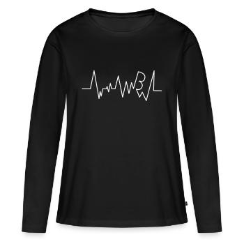 BWL - Frauen Premium Bio Langarmshirt - Schwarz - Vorne - Julia (174cm)