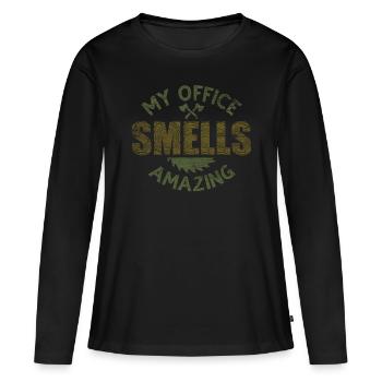 lumberjack - Women's Premium Organic Long Sleeve Shirt - black - Front - Julia (174cm)