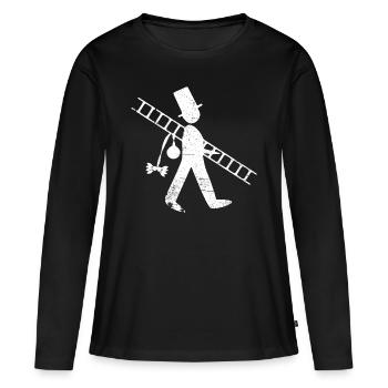 Ramoneur ramoneur - T-shirt manches longues Premium bio Femme - noir - Devant - Julia (174cm)
