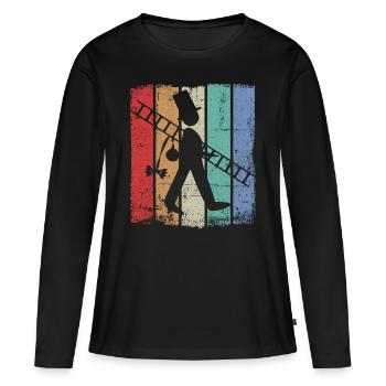 Ramoneur ramoneur - T-shirt manches longues Premium bio Femme - noir - Devant - Julia (174cm)