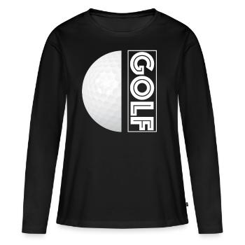 Balle de golf - T-shirt manches longues Premium bio Femme - noir - Devant - Julia (174cm)