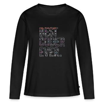 Bester Programmierer Coden Coder - Frauen Premium Bio Langarmshirt - Schwarz - Vorne - Julia (174cm)