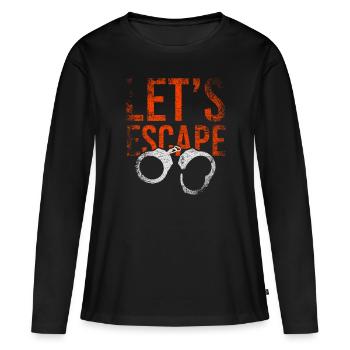 Permet de s'échapper de la prison - T-shirt manches longues Premium bio Femme - noir - Devant - Julia (174cm)