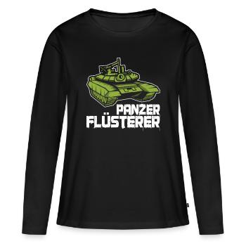 Panzer Flüsterer Soldat Arme Soldaten Fun Geschenk - Frauen Premium Bio Langarmshirt - Schwarz - Vorne - Julia (174cm)