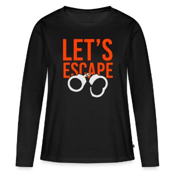 Les prisonniers s'échappent de la prison - T-shirt manches longues Premium bio Femme - noir - Devant - Julia (174cm)