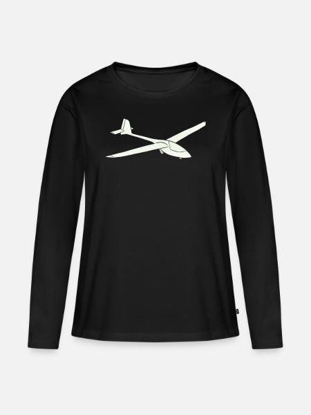 Glider sailor glider pilot - Women's Premium Organic Long Sleeve Shirt - black