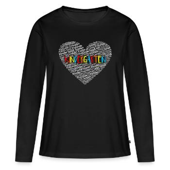 Kindergarten - Frauen Premium Bio Langarmshirt - Schwarz - Vorne - Julia (174cm)