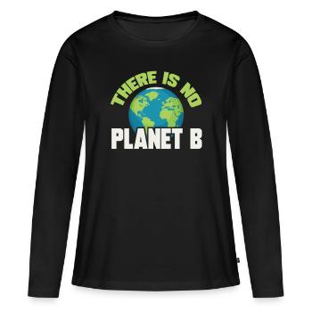 Changement climatique Protection du climat - T-shirt manches longues Premium bio Femme - noir - Devant - Julia (174cm)