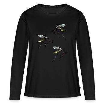 insectes suceur de sang moustique moustique ensanglanté moustiques - T-shirt manches longues Premium bio Femme - noir - Devant - Julia (174cm)
