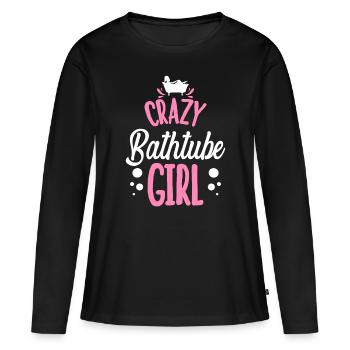 Baignoire - T-shirt manches longues Premium bio Femme - noir - Devant - Julia (174cm)
