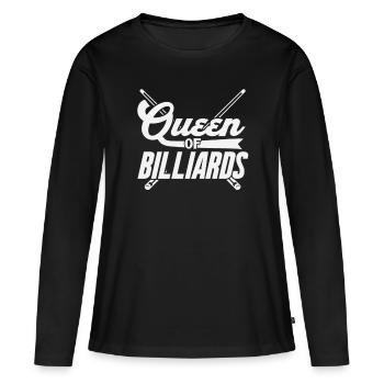 Billard - Frauen Premium Bio Langarmshirt - Schwarz - Vorne - Julia (174cm)
