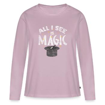 Magic magician - Women's Premium Organic Long Sleeve Shirt - dusky pink - Front - Julia (174cm)