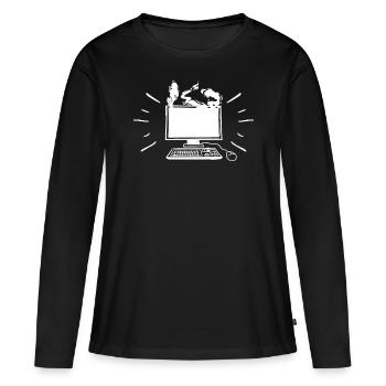 Informatiker - Frauen Premium Bio Langarmshirt - Schwarz - Vorne - Julia (174cm)
