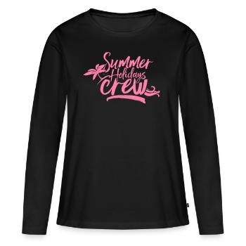 Sommerferien Reise Sommerurlaub Trip - Frauen Premium Bio Langarmshirt - Schwarz - Vorne - Julia (174cm)