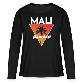 mali avec capital - T-shirt manches longues Premium bio Femme - noir - Devant - Julia (174cm)