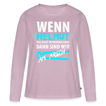 Heimwerker Helmut - Frauen Premium Bio Langarmshirt - Altrosa - Vorne - Julia (174cm)
