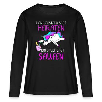 Bachelorette party - Women's Premium Organic Long Sleeve Shirt - black - Front - Julia (174cm)