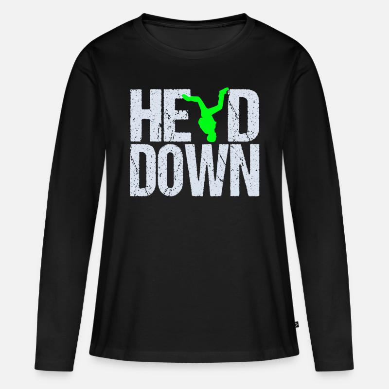 Skydiving, Skyive, Freefly, Fallschirm - Frauen Premium Bio Langarmshirt - Schwarz
