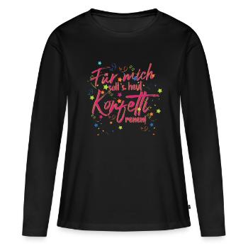 Karneval Kostüm 2020 Fasching Köln - Frauen Premium Bio Langarmshirt - Schwarz - Vorne - Julia (174cm)