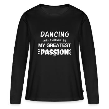 Danse sportive cadeau de fête de musique fort - T-shirt manches longues Premium bio Femme - noir - Devant - Julia (174cm)