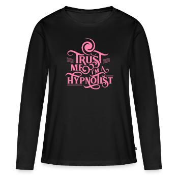 Team Hypnotiseur Hypnose Hypnotisieren Hypnotisch - Frauen Premium Bio Langarmshirt - Schwarz - Vorne - Julia (174cm)
