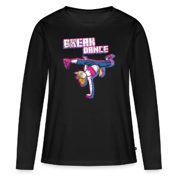 Breakdance Licorne Breakdance Breakdancer - T-shirt manches longues Premium bio Femme - noir - Devant - Julia (174cm)