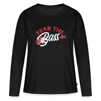 Guitare basse guitare basse - T-shirt manches longues Premium bio Femme - noir - Devant - Julia (174cm)