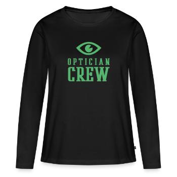Lunettes opticien opticien optique optique - T-shirt manches longues Premium bio Femme - noir - Devant - Julia (174cm)