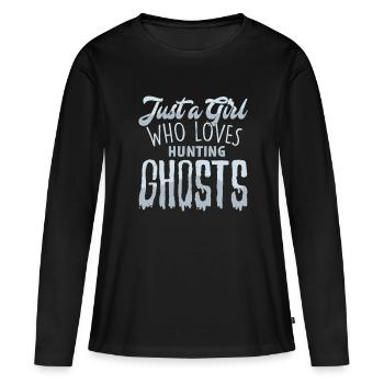 Geister - Frauen Premium Bio Langarmshirt - Schwarz - Vorne - Julia (174cm)