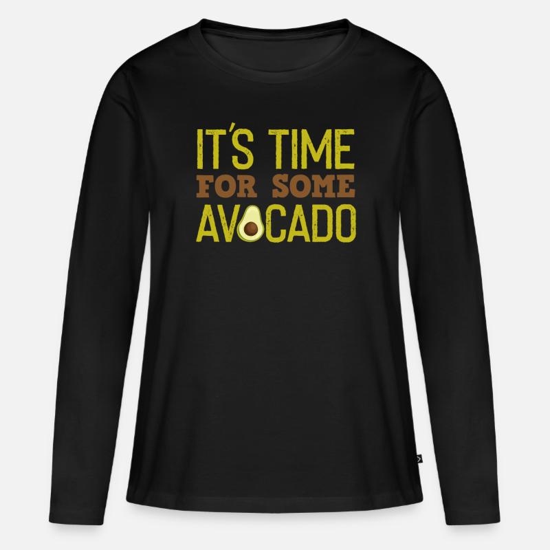 avocado - Women's Premium Organic Long Sleeve Shirt - black