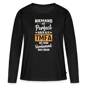 Tiermedizin Tierliebhaber TMFA - Frauen Premium Bio Langarmshirt - Schwarz - Vorne - Julia (174cm)