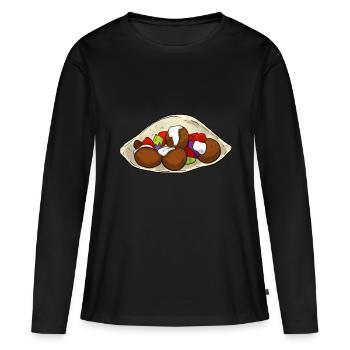 Falafel Kebab - Frauen Premium Bio Langarmshirt - Schwarz - Vorne - Julia (174cm)