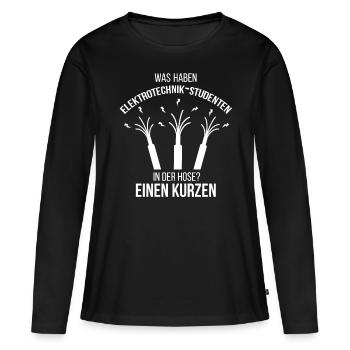 Lustig Elektrotechnik Geschenk - Frauen Premium Bio Langarmshirt - Schwarz - Vorne - Julia (174cm)