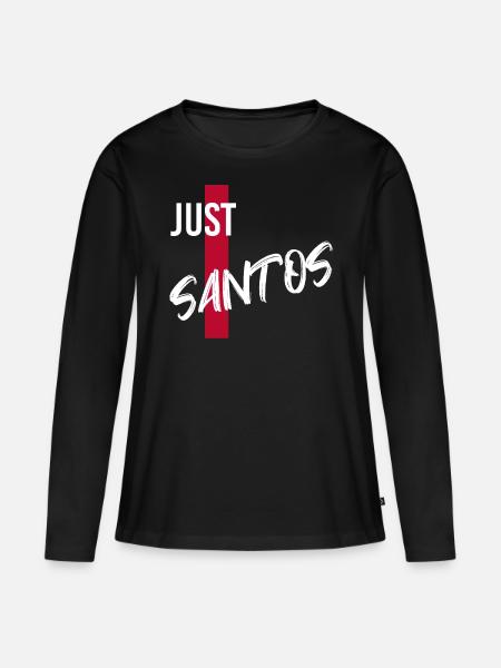 Santos santo - Frauen Premium Bio Langarmshirt - Schwarz