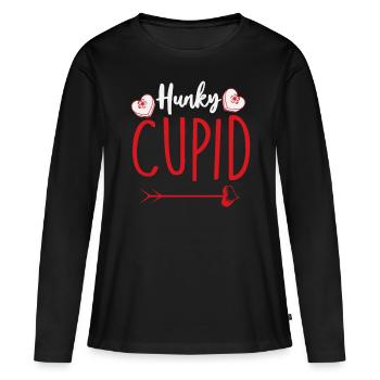 Hunky Cupid - Women's Premium Organic Long Sleeve Shirt - black - Front - Julia (174cm)