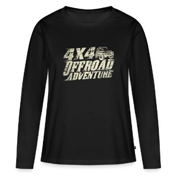 Véhicule tout terrain - T-shirt manches longues Premium bio Femme - noir - Devant - Julia (174cm)
