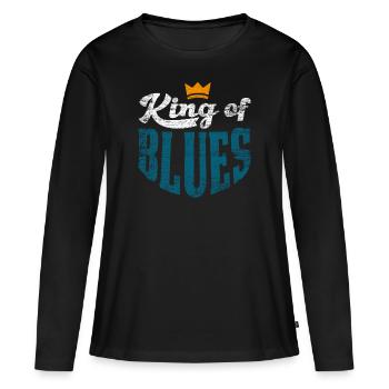 Blues - T-shirt manches longues Premium bio Femme - noir - Devant - Julia (174cm)