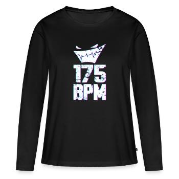 175150 BPM Hardstyle Raver Trance House Techno - T-shirt manches longues Premium bio Femme - noir - Devant - Julia (174cm)