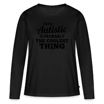 Autismus besonders Entwicklungsstörung - Frauen Premium Bio Langarmshirt - Schwarz - Vorne - Julia (174cm)