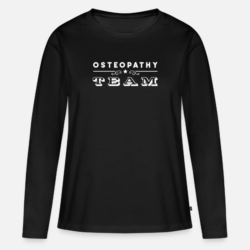 Osteopathie Osteopathin Team Osteopath Praxis - Frauen Premium Bio Langarmshirt - Schwarz